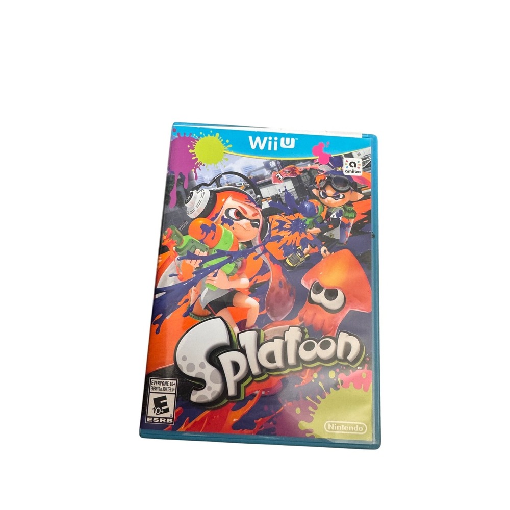 Splatoon Nintendo Wii U 2015 WUP-P-AGME Action Shooter Video Game Complete Case